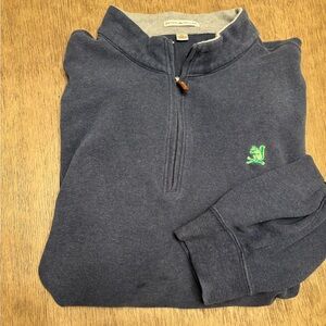 Peter Millar Quarter Zip- squirrel logo XL navy
